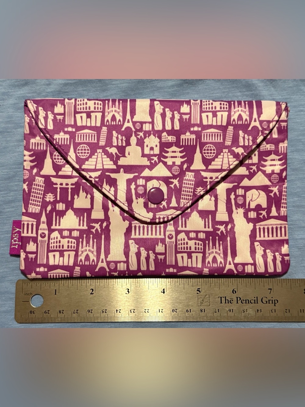 Ipsy Purple Envelope Cosmetics Bag